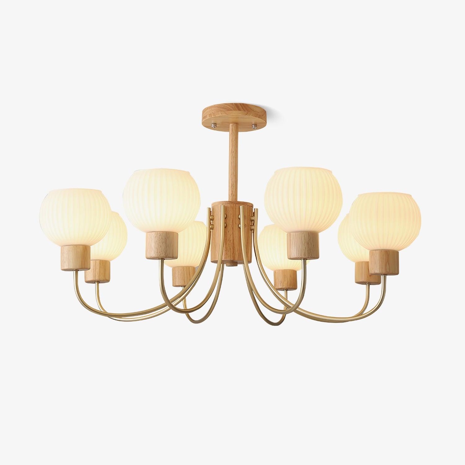 Donnelly Wooden Chandelier - Blowlighting