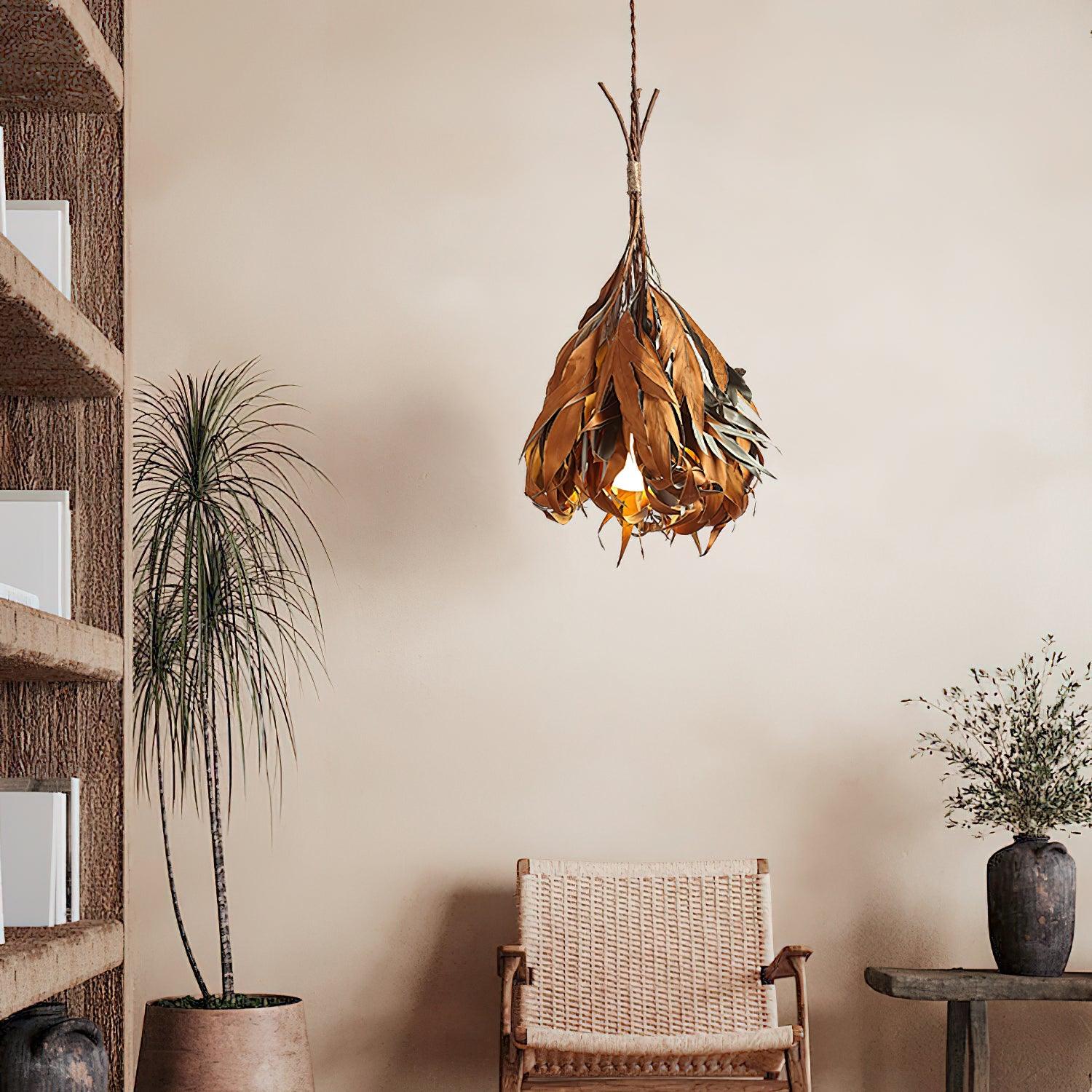 Dried Branch Leaf Pendant Lamp - Blowlighting
