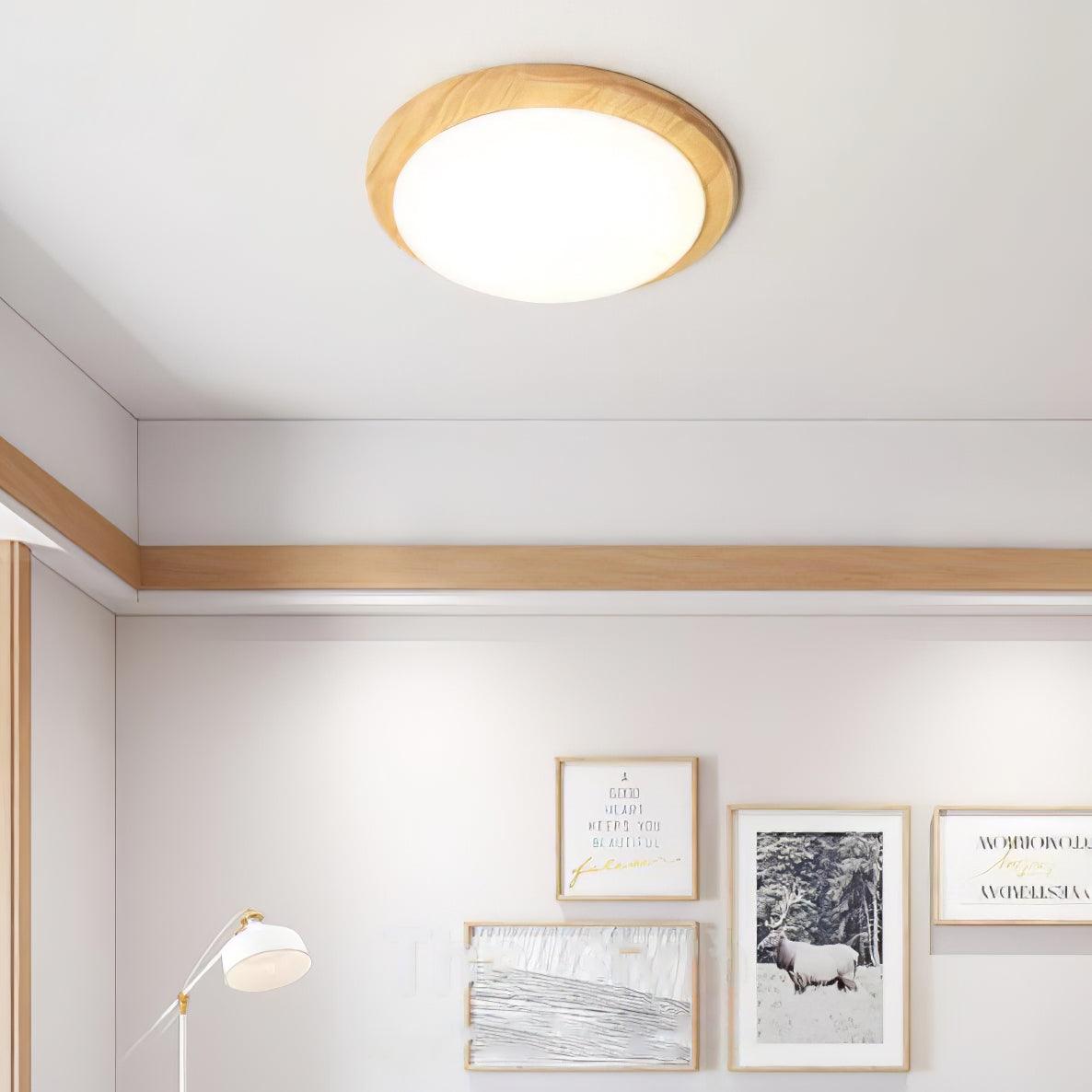 Drum Wood Ceiling Lamp - Blowlighting