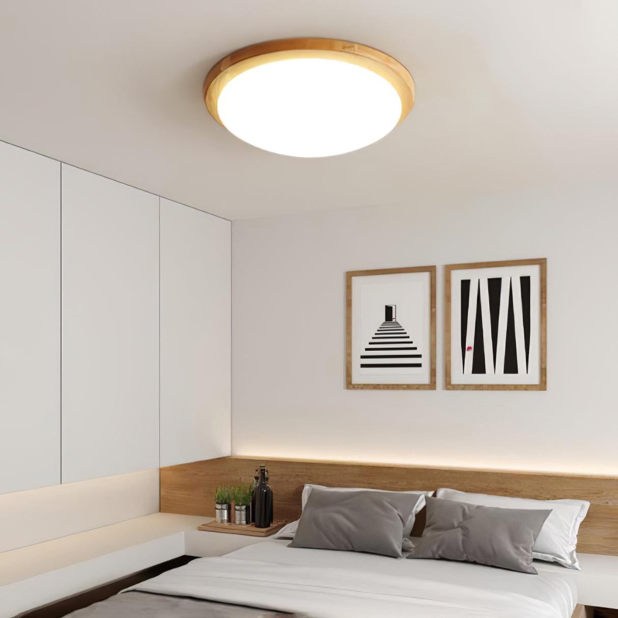 Drum Wood Ceiling Lamp - Blowlighting
