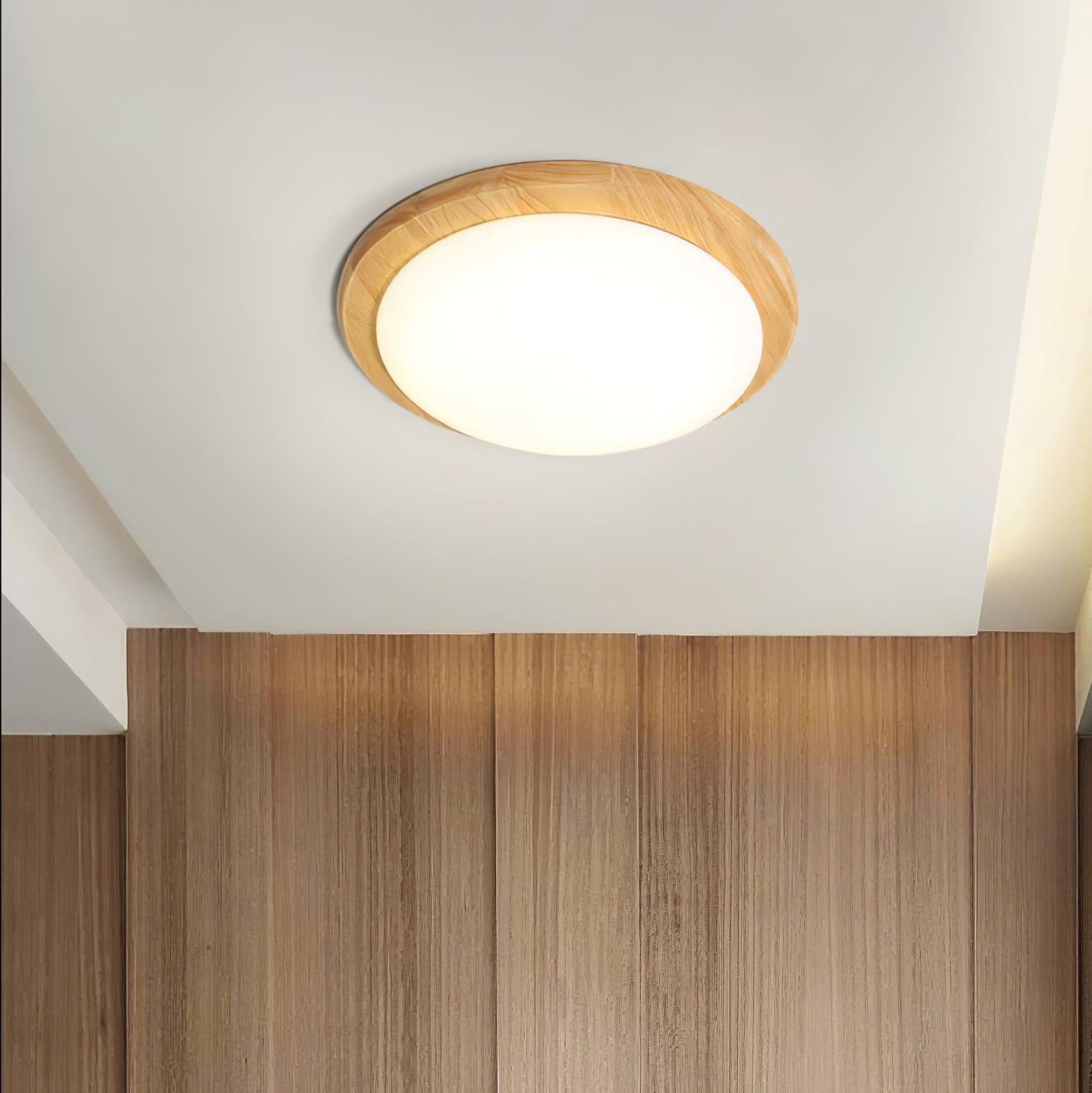 Drum Wood Ceiling Lamp - Blowlighting
