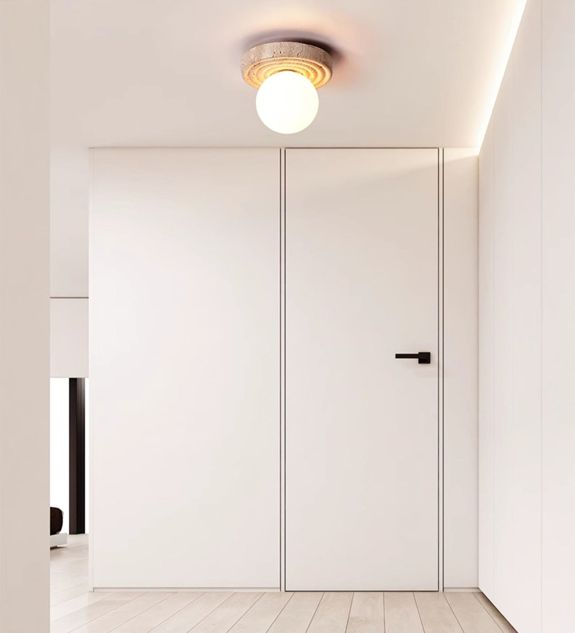 Carmen Travertine Ceiling Light - Blowlighting