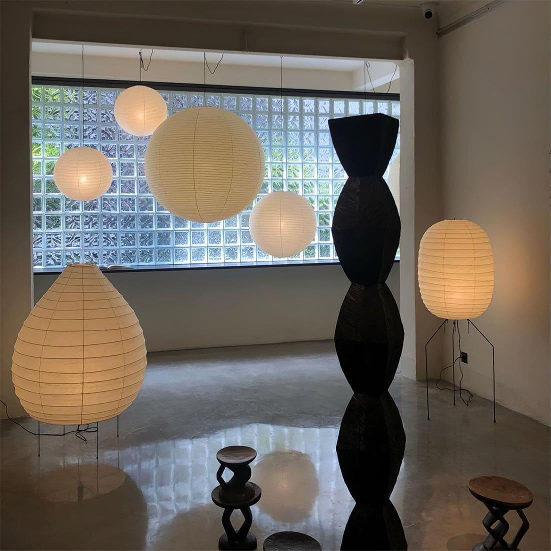Ellipsa Rice Paper Lantern Floor Lamp - Blowlighting