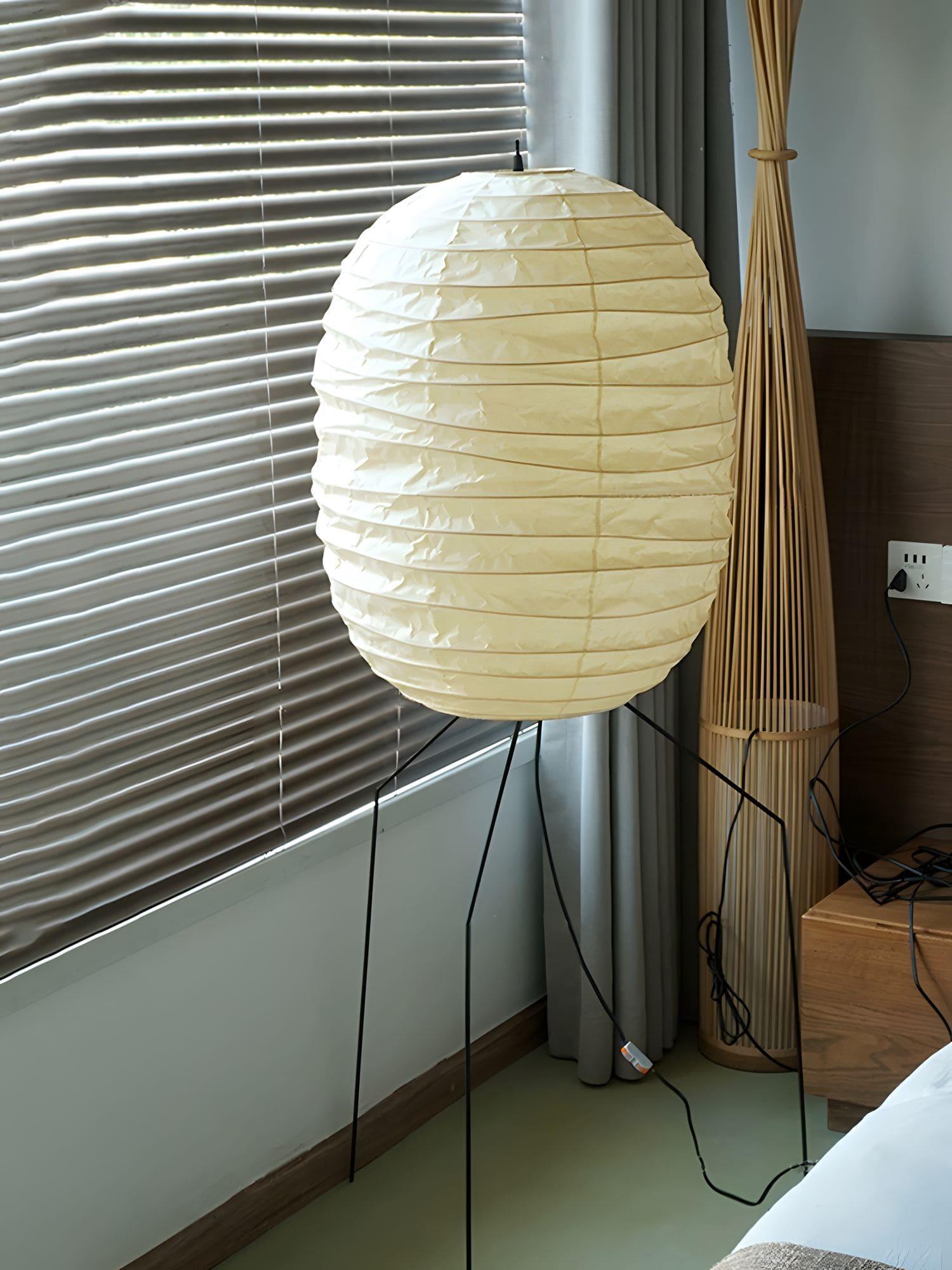 Ellipsa Rice Paper Lantern Floor Lamp - Blowlighting