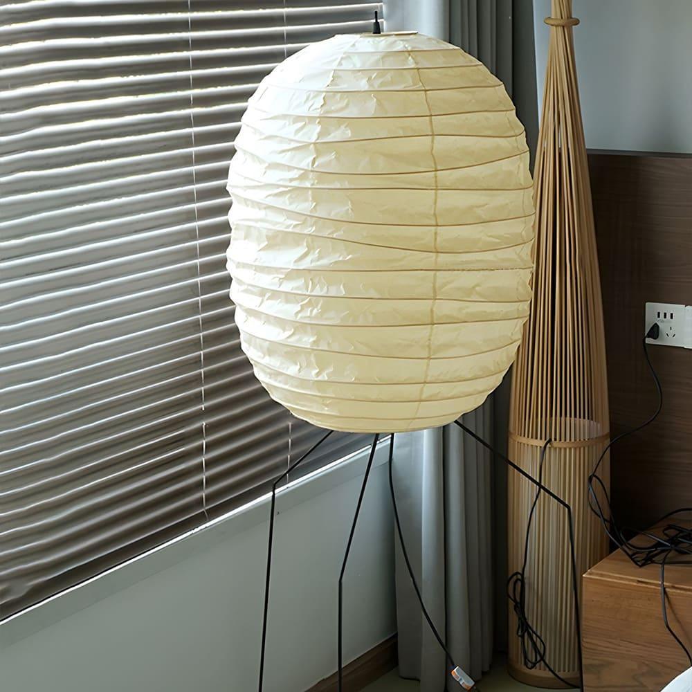 Ellipsa Rice Paper Lantern Floor Lamp - Blowlighting
