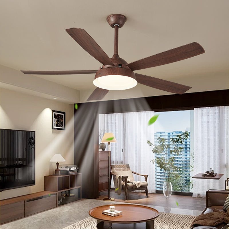 Orvino Wood Ceiling Fan Light - Blowlighting