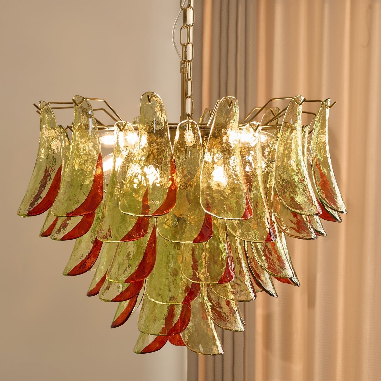 Aurora Chandelier Murano Glass Petal Elegant - Blowlighting