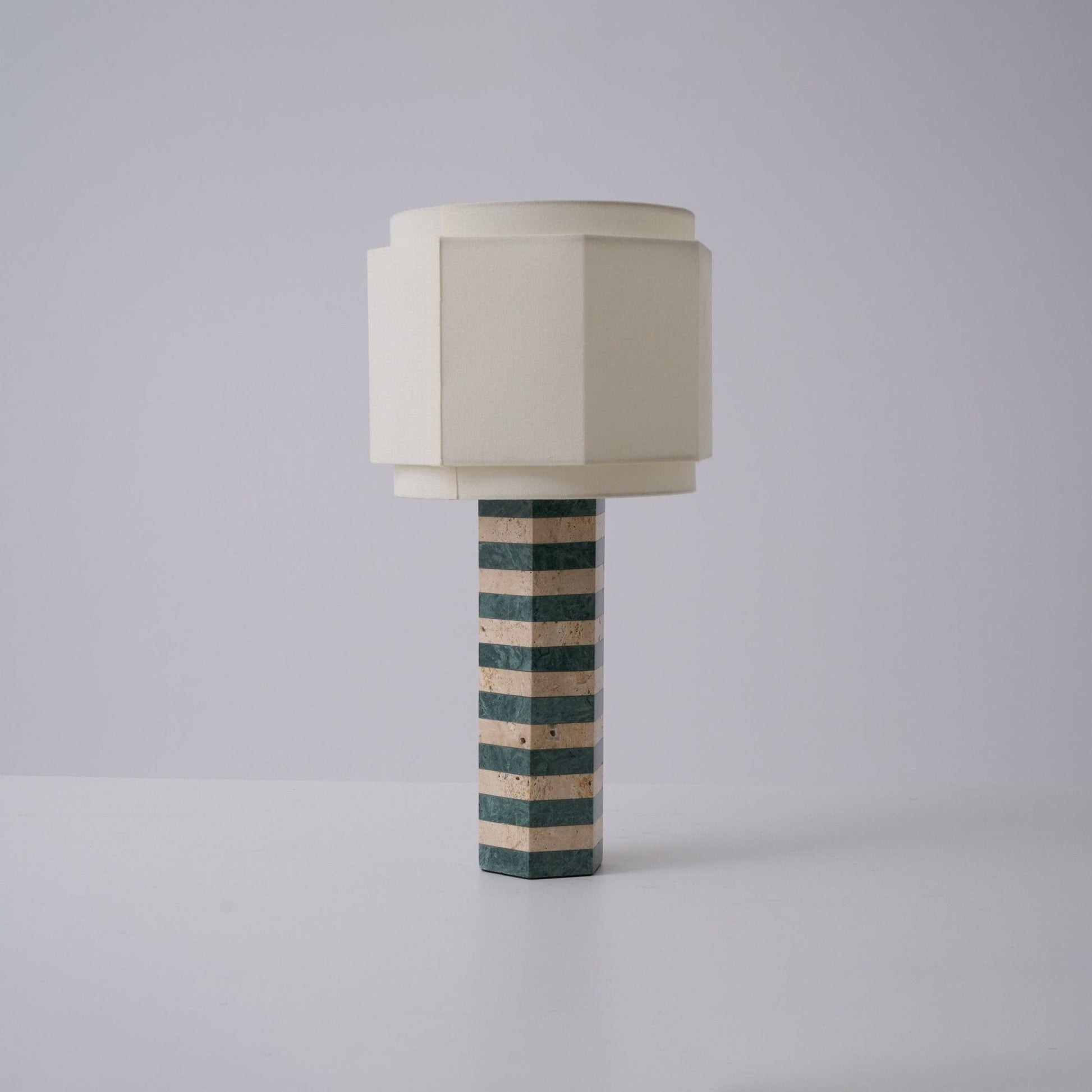 Modari Striped Stone Table Lamp - Blowlighting