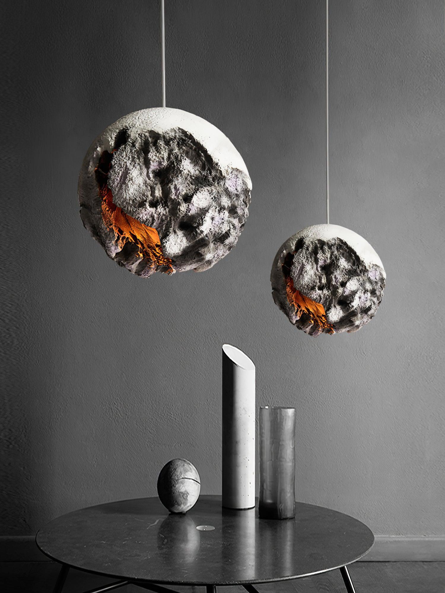 Ilphaara Irregular Planet Metal Plastic Pendant Lamp - Blowlighting