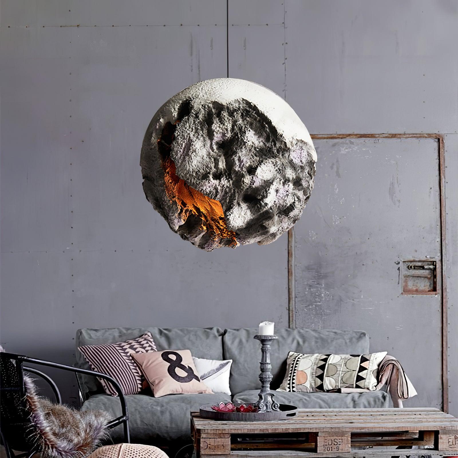 Ilphaara Irregular Planet Metal Plastic Pendant Lamp - Blowlighting