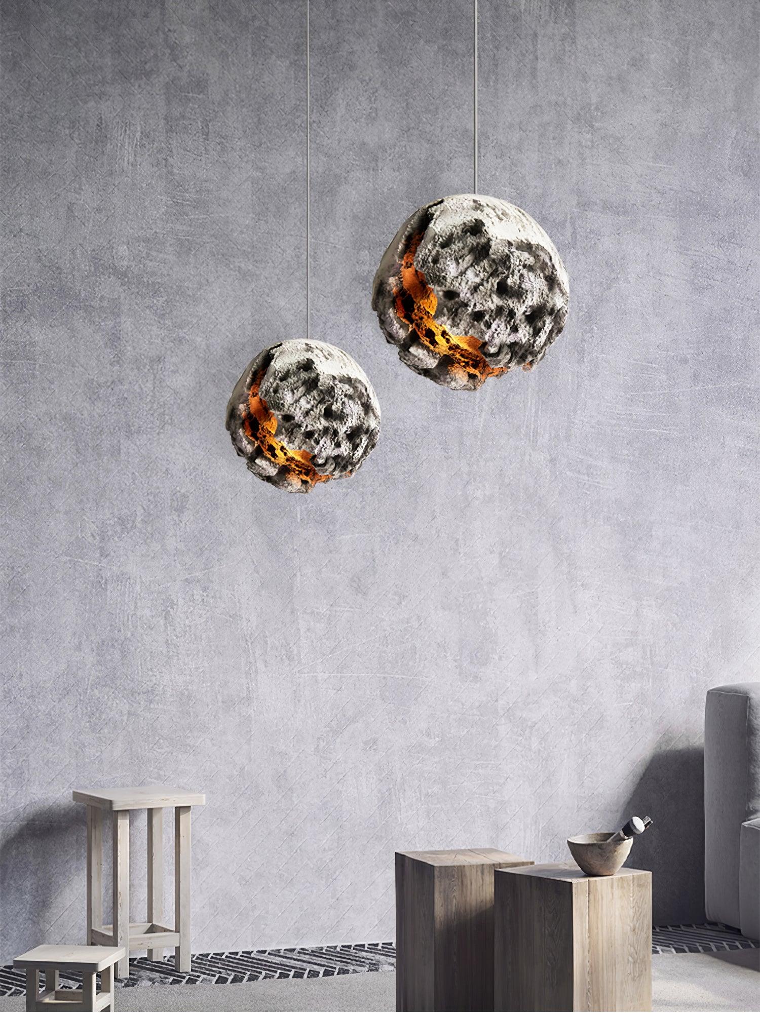 Ilphaara Irregular Planet Metal Plastic Pendant Lamp - Blowlighting