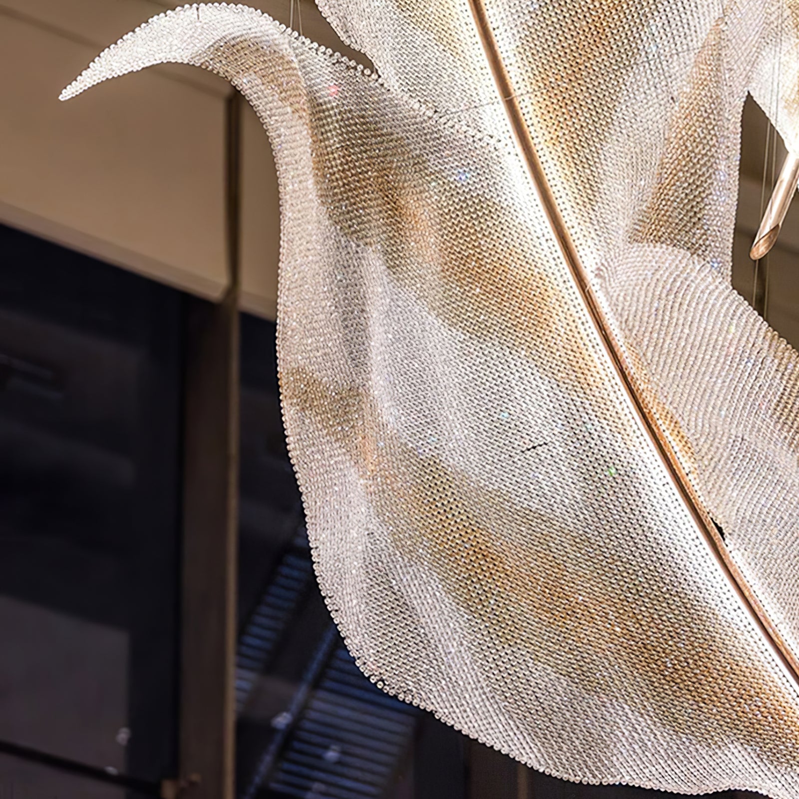 Zeshaen Individual Creativity Falling Leaves Glass Chandelier - Blowlighting