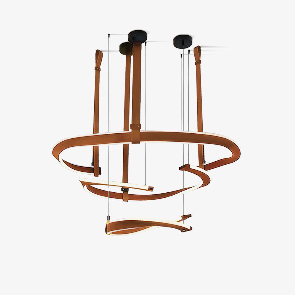 Cesorora Curved Artificial Leather Chandelier - Blowlighting