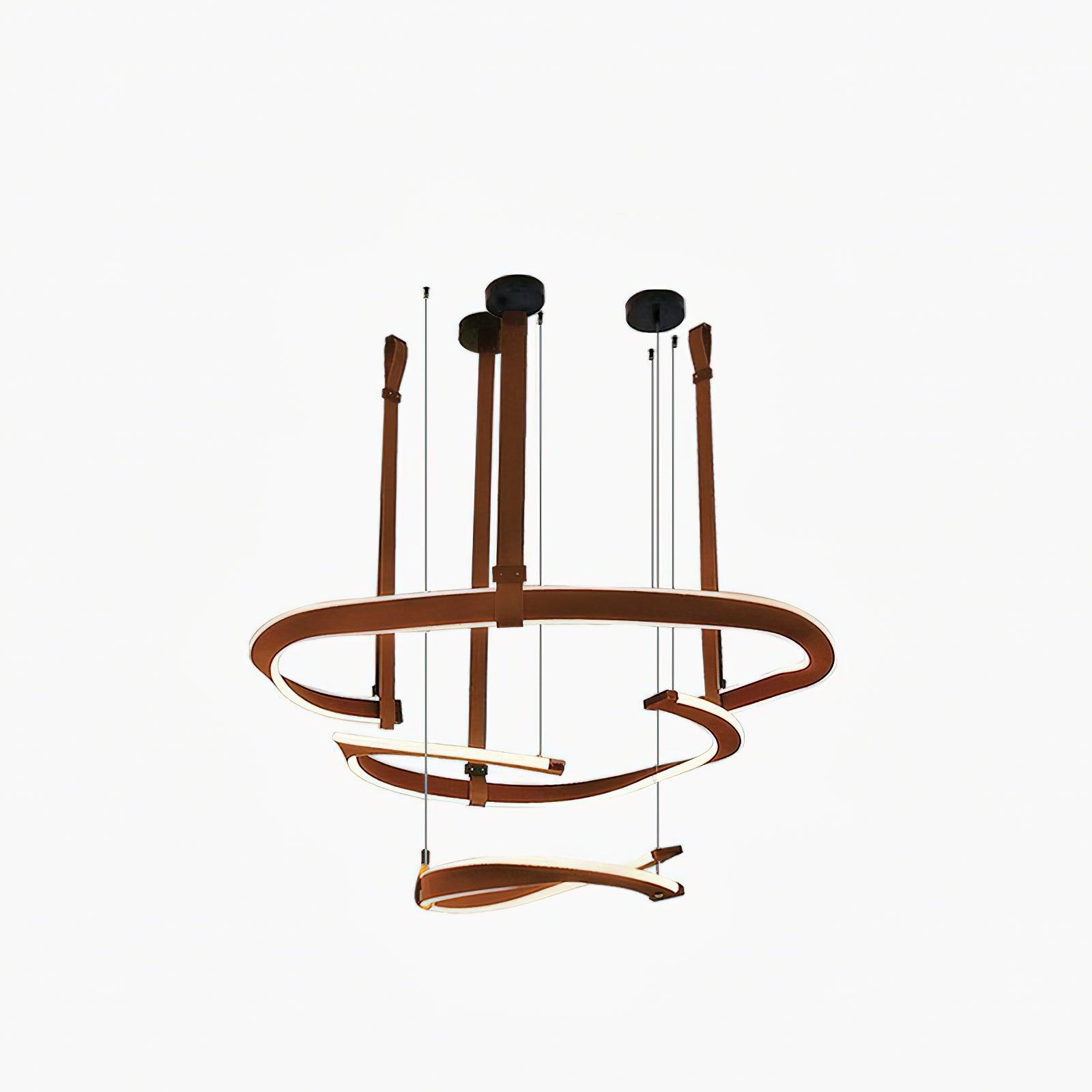 Cesorora Curved Artificial Leather Chandelier - Blowlighting