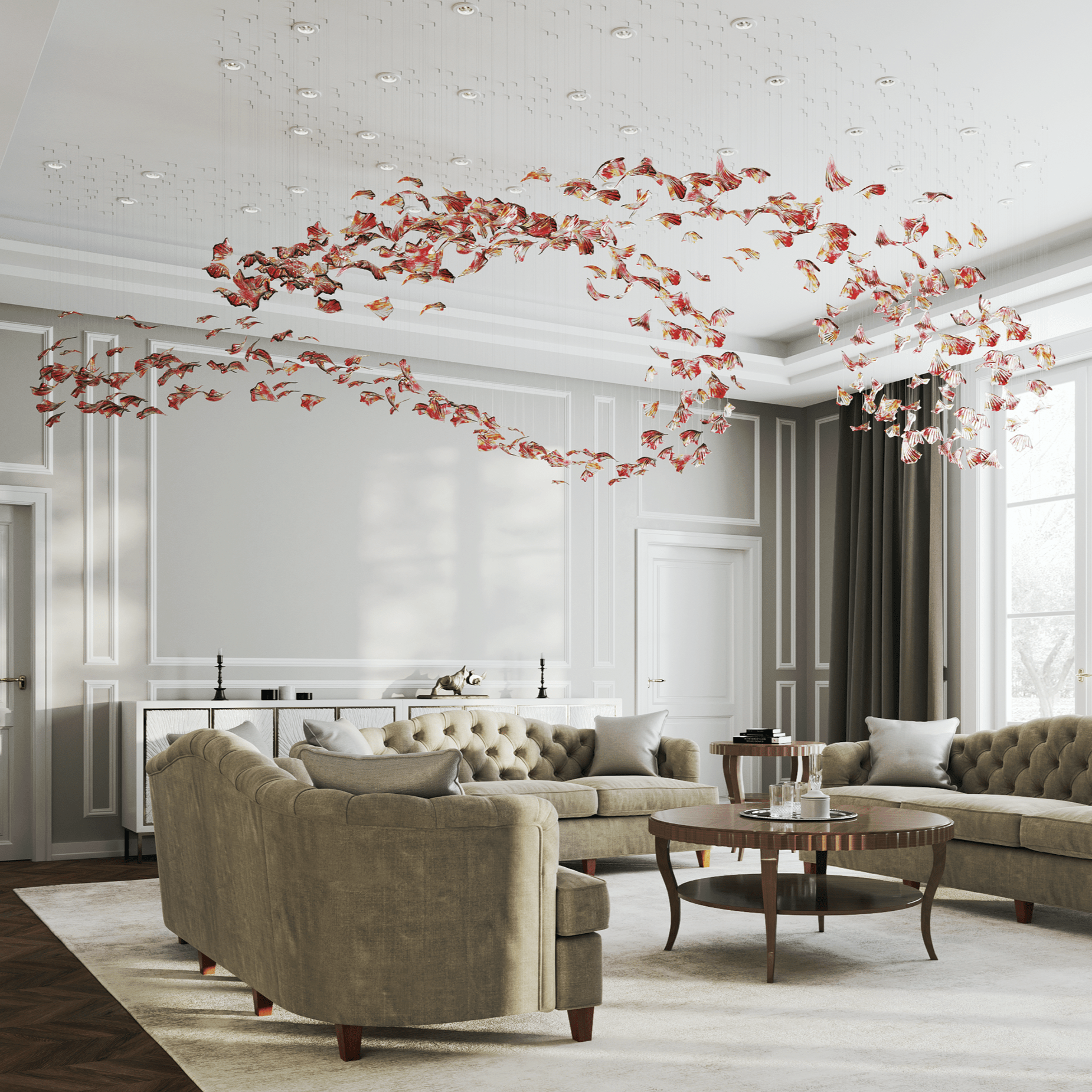 Elmiros Petal Glass Chandelier - Blowlighting