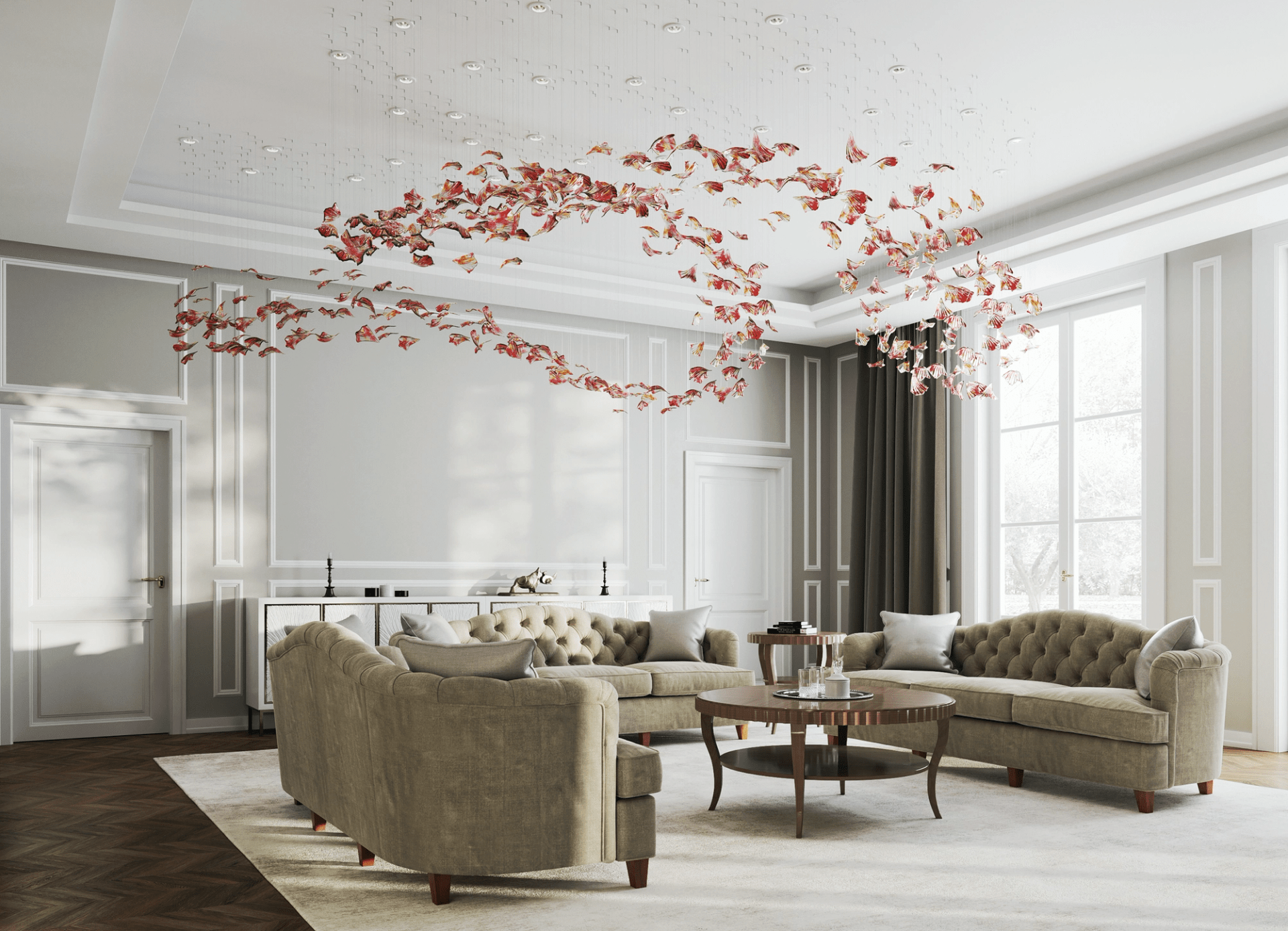 Elmiros Petal Glass Chandelier - Blowlighting