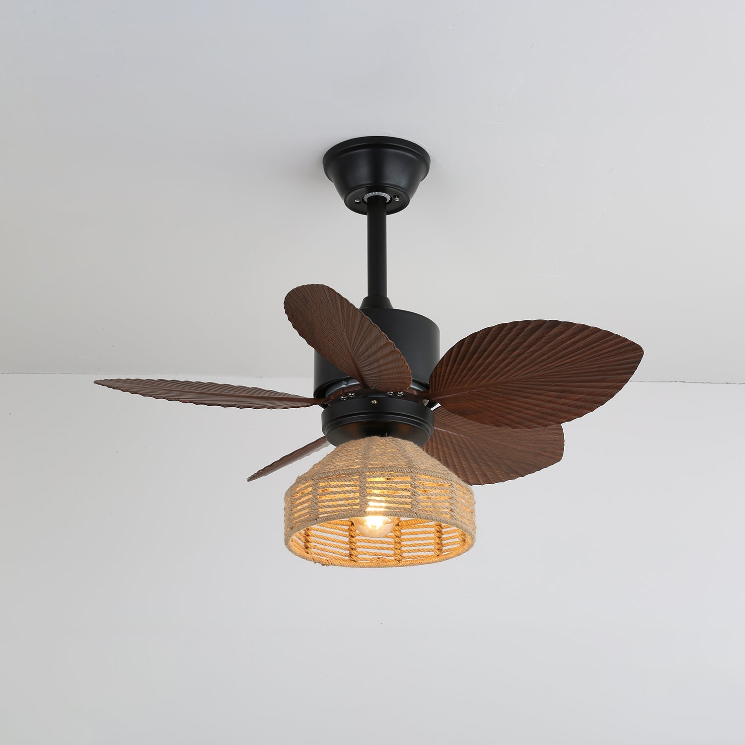Rivora Tropical Rattan Ceiling Fan Light - Blowlighting