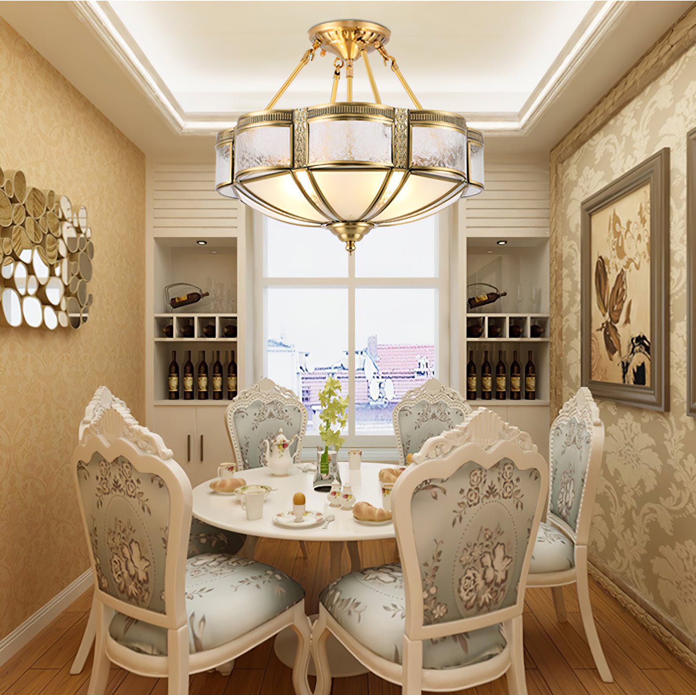 Floral Brass Ceiling Lamp - Blowlighting