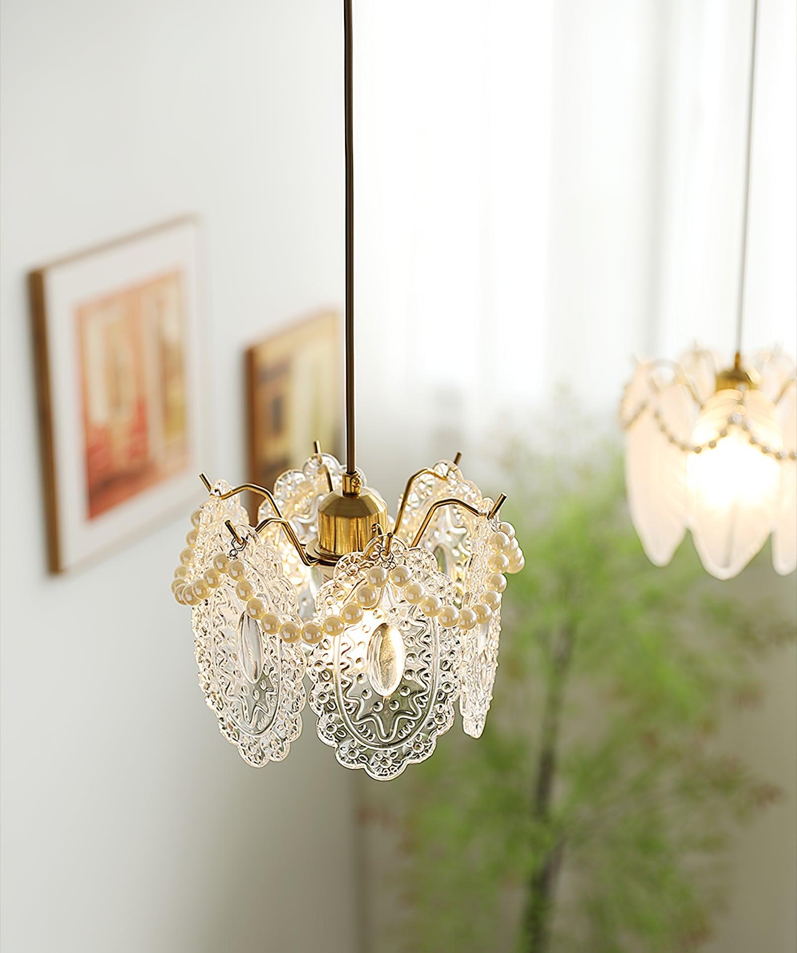Floral Glass Pendant Lamp - Blowlighting
