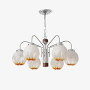 Ulliria Nordic Art Flower Walnut Glass Chandelier - Blowlighting