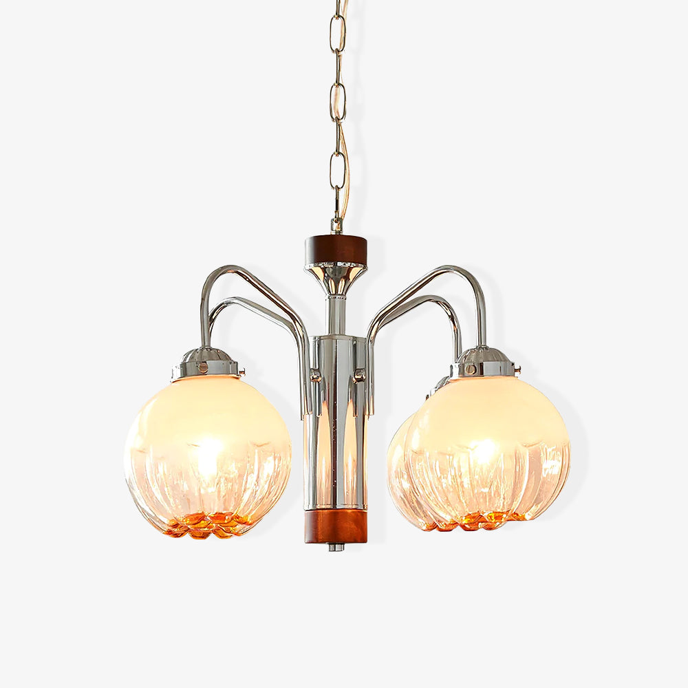 Ulliria Nordic Art Flower Walnut Glass Chandelier - Blowlighting
