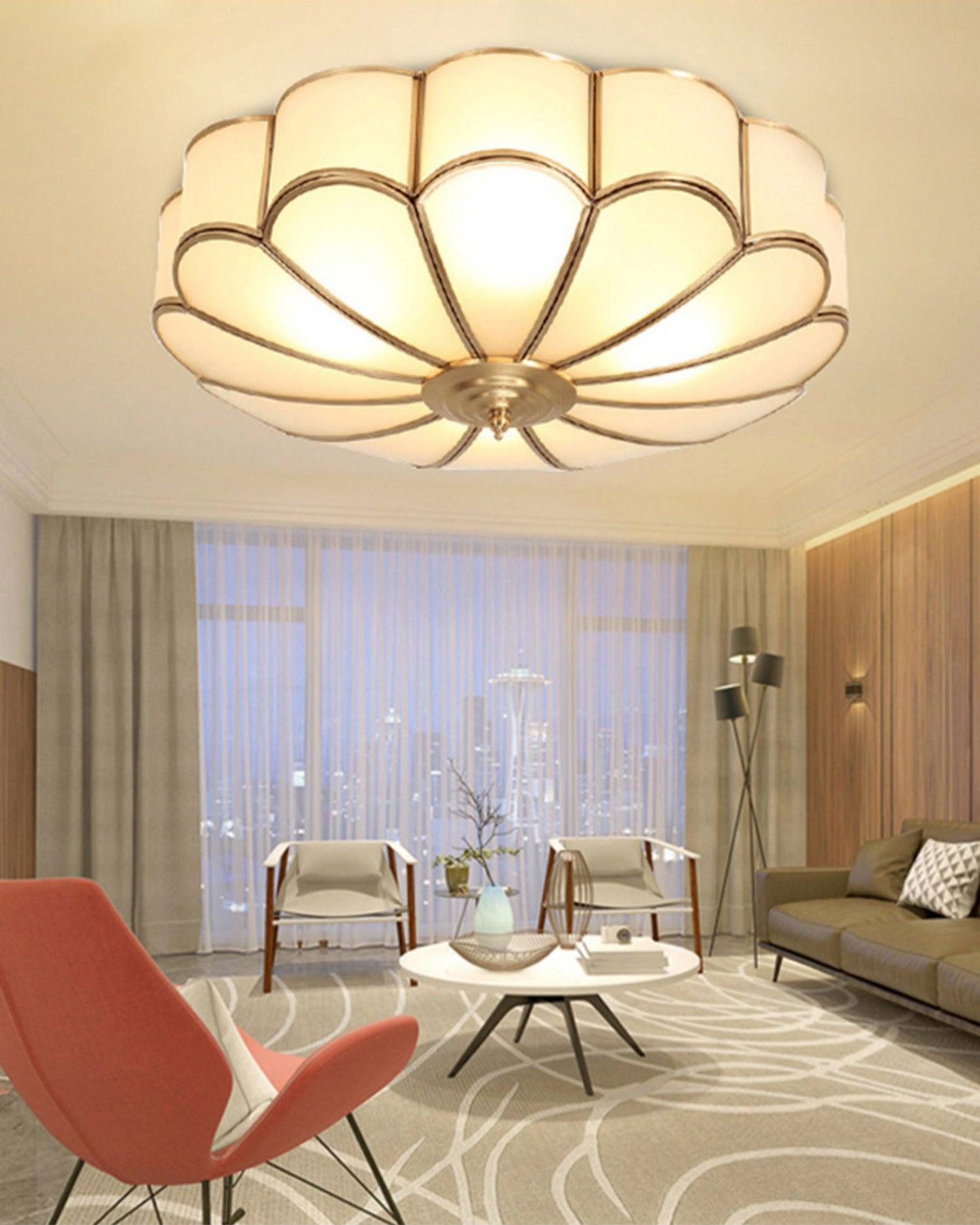 Flower Shape Glass Recessed Ceiling Light - Blowlighting