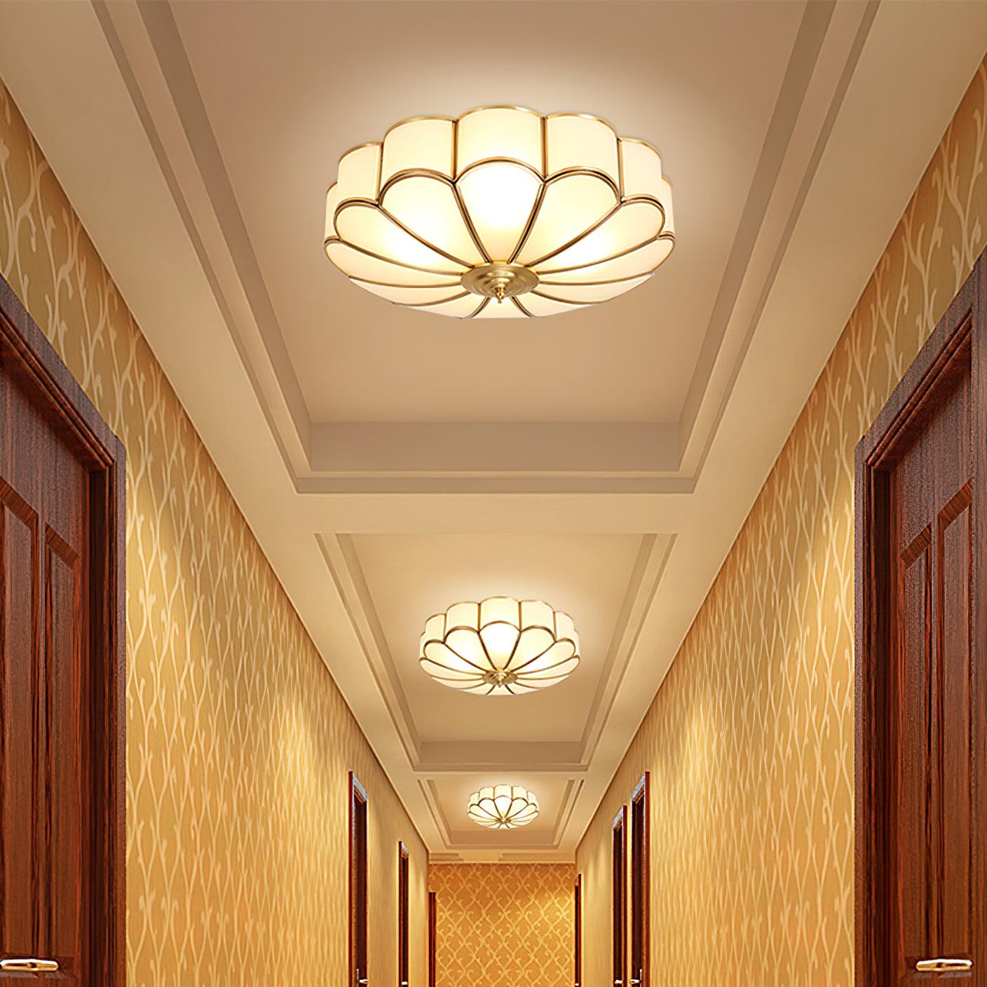 Flower Shape Glass Recessed Ceiling Light - Blowlighting