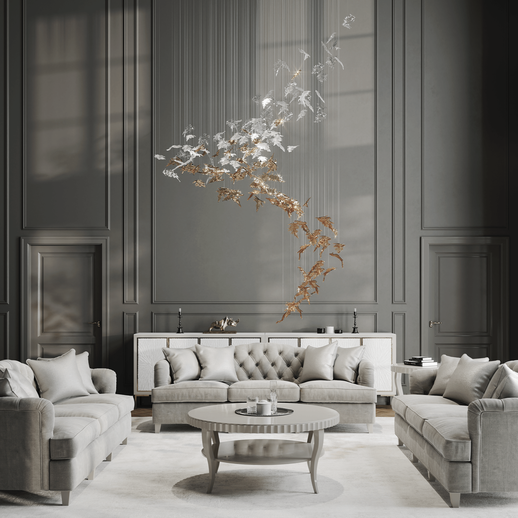 Cosolion Bird Glass Chandelier - Blowlighting