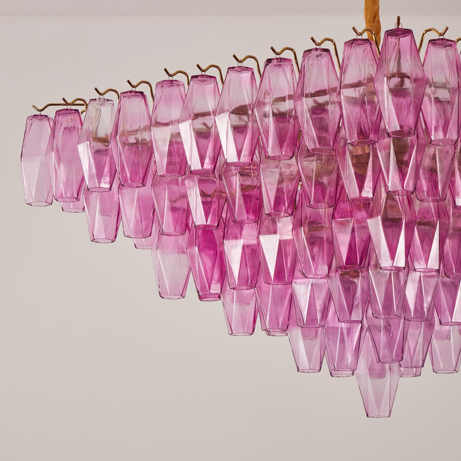 Aurora Chandelier Fuchsia Prism Inverted Pyramid - Blowlighting