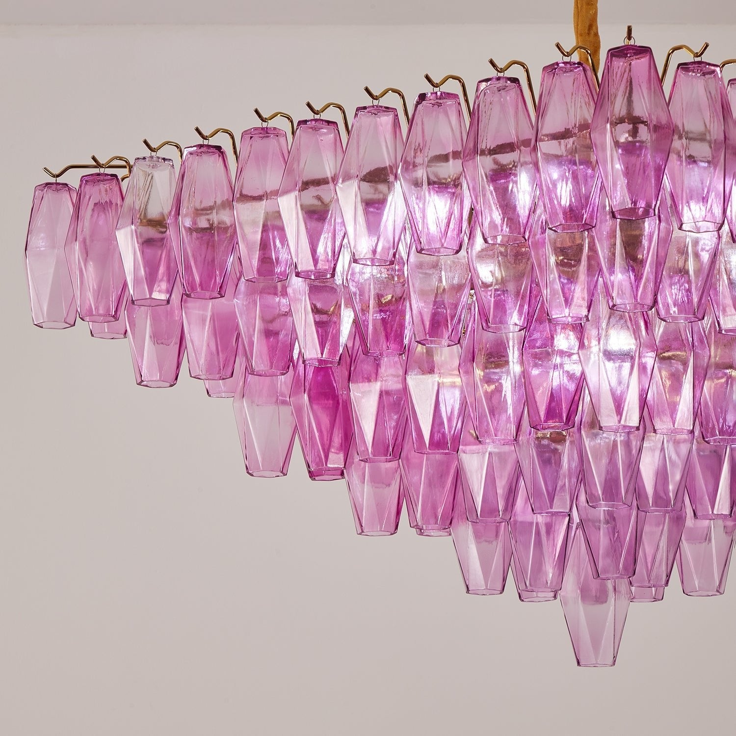 Aurora Chandelier Fuchsia Prism Inverted Pyramid - Blowlighting