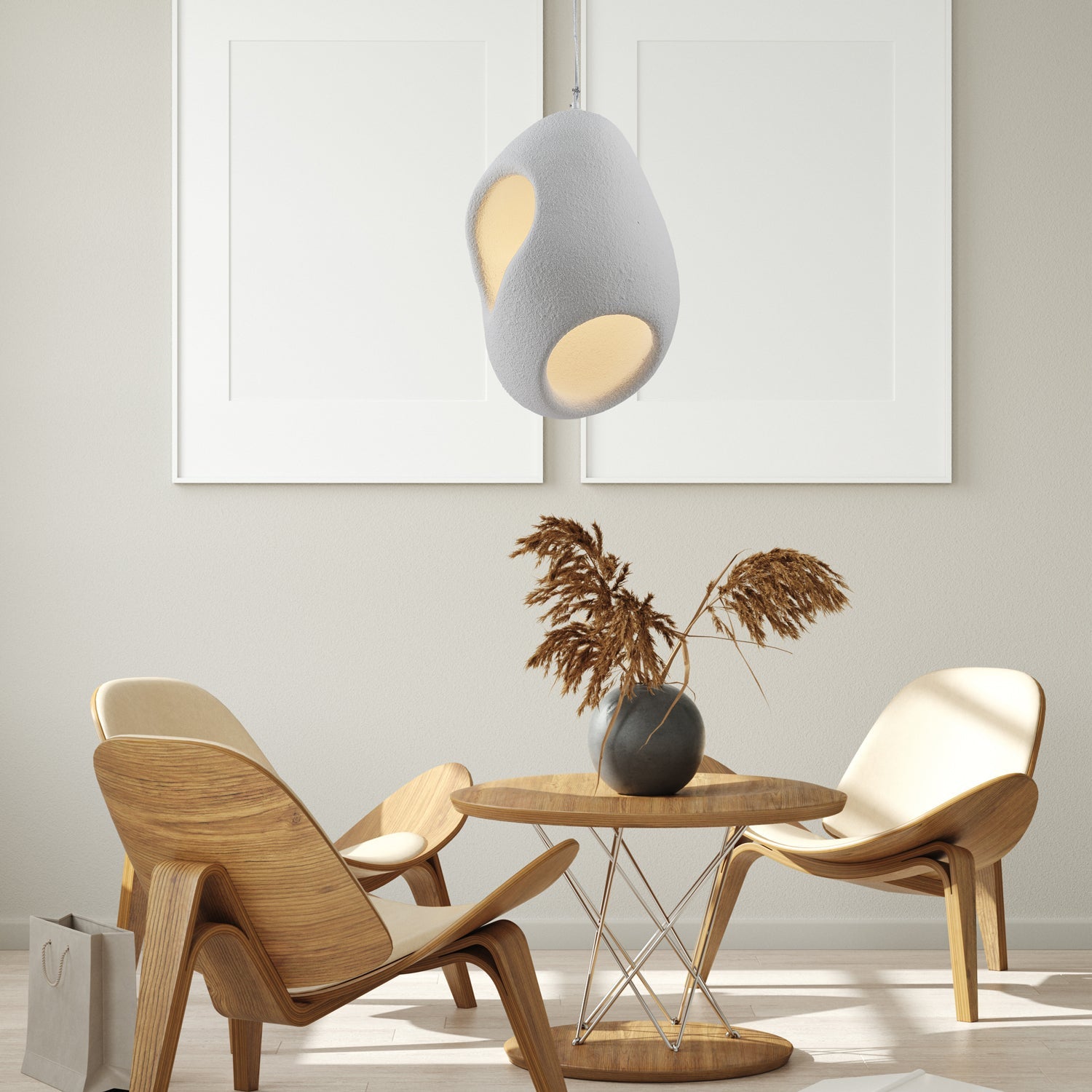 Zavelyra Textured Resin Pendant Light - Blowlighting