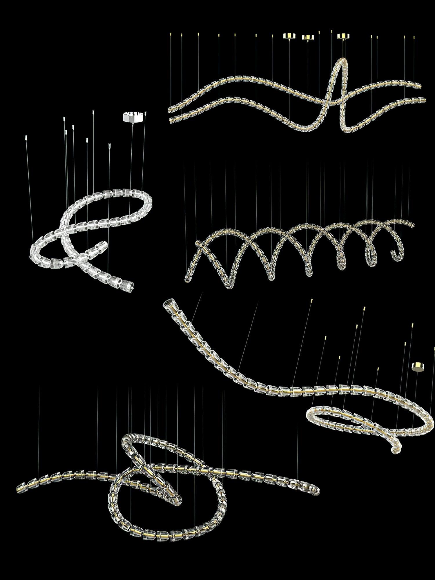 Zevenila Modern Acrylic Chandelier - Blowlighting