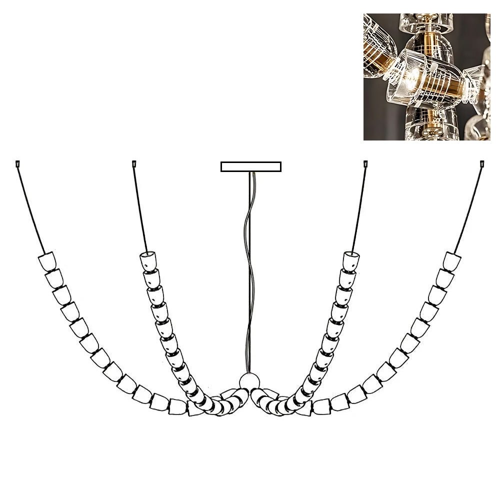 Vivaryra Modern LED Chandelier - Blowlighting