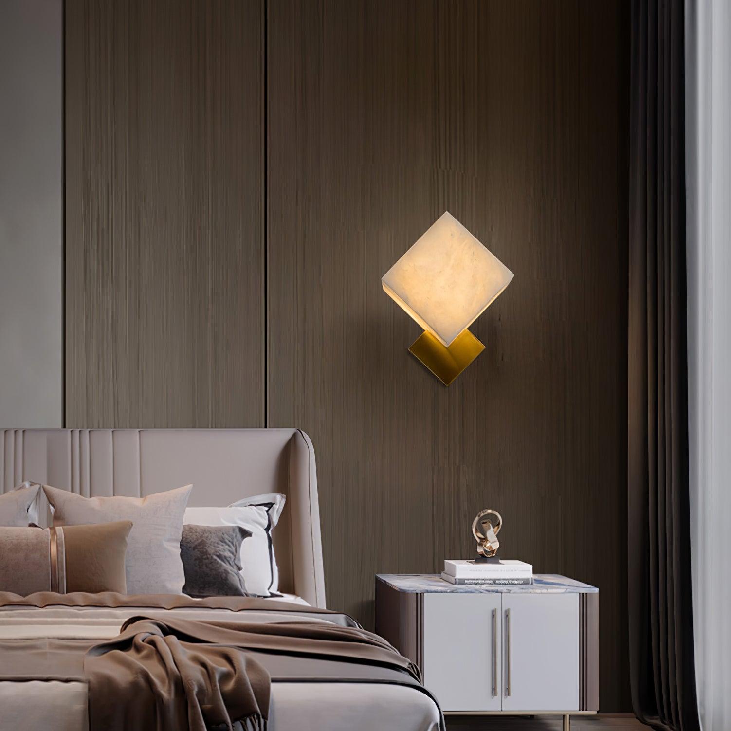 Arden Minimalist Alabaster Wall Light - Blowlighting