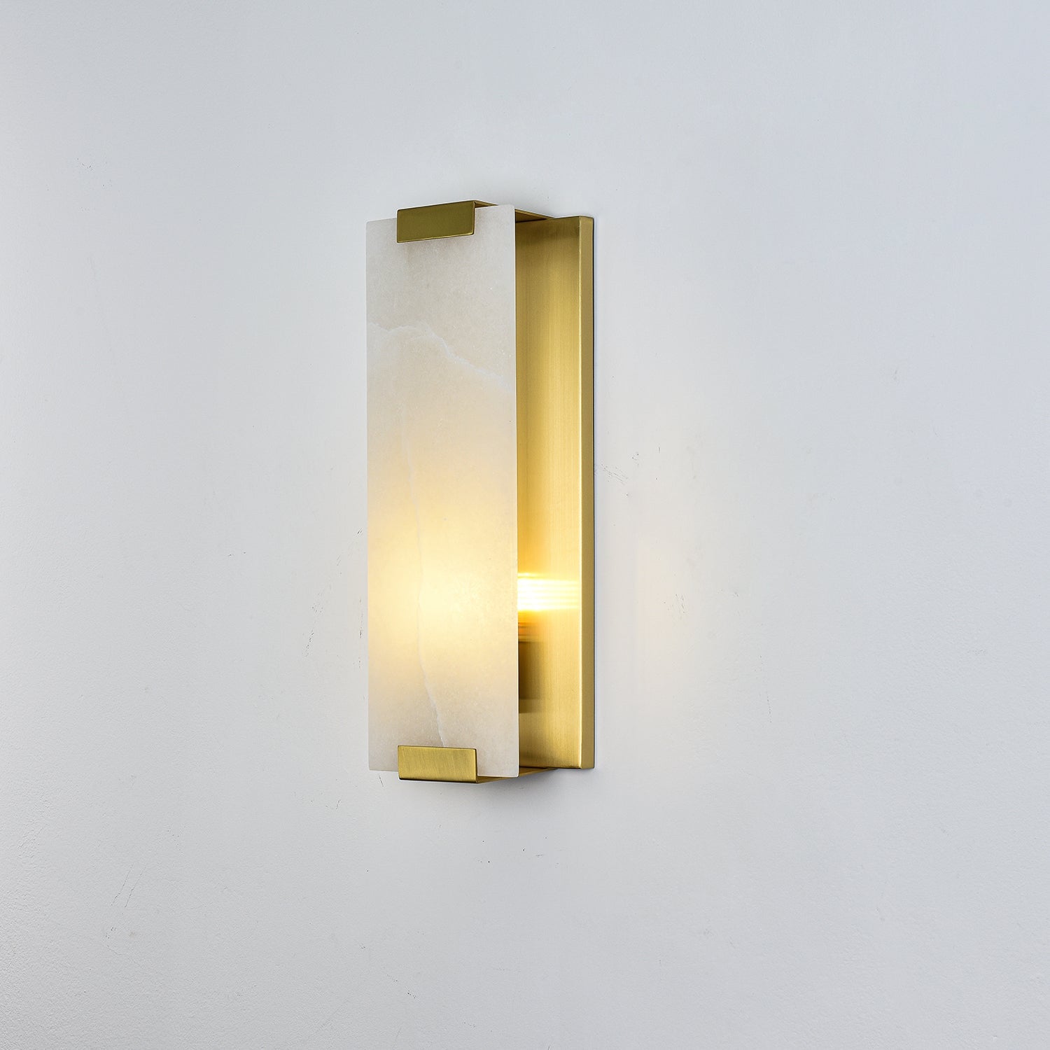 Arrina Rectangular Alabaster Wall Light - Blowlighting