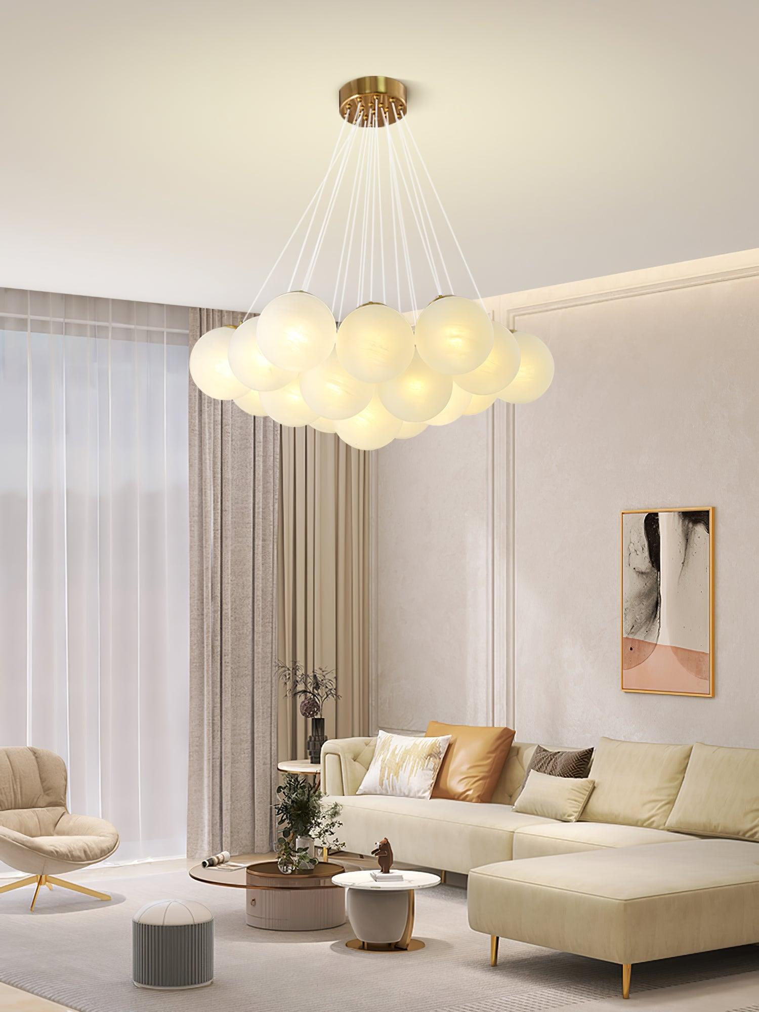 Glass Cluster Chandelier - Blowlighting