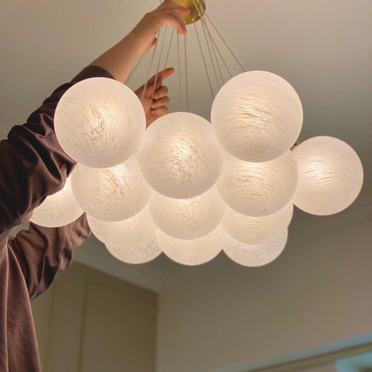 Glass Cluster Chandelier - Blowlighting