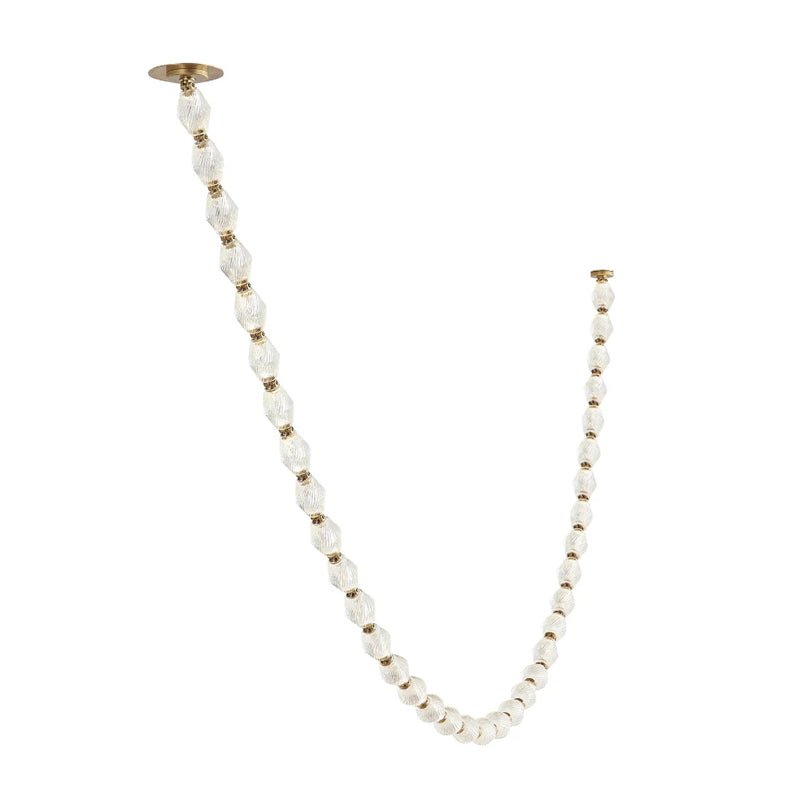 Pearlene Beaded Metal Chandelier - Blowlighting