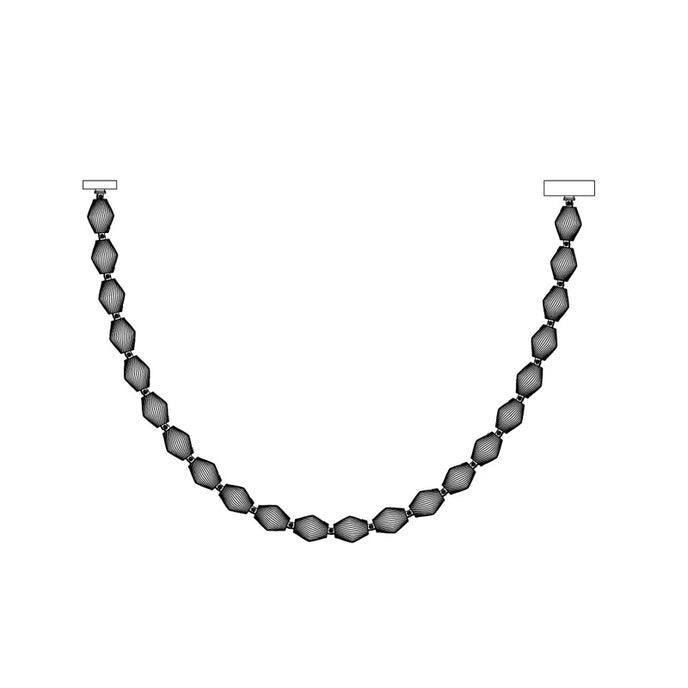 Pearlene Beaded Metal Chandelier - Blowlighting