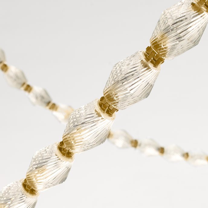 Pearlene Beaded Metal Chandelier - Blowlighting