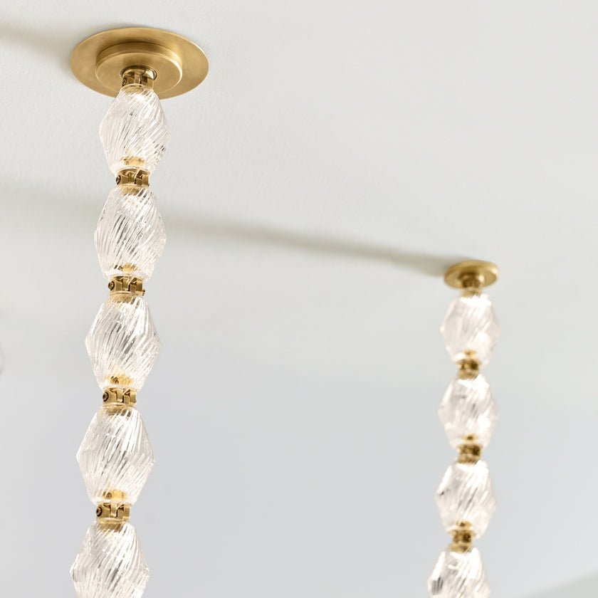 Pearlene Beaded Metal Chandelier - Blowlighting