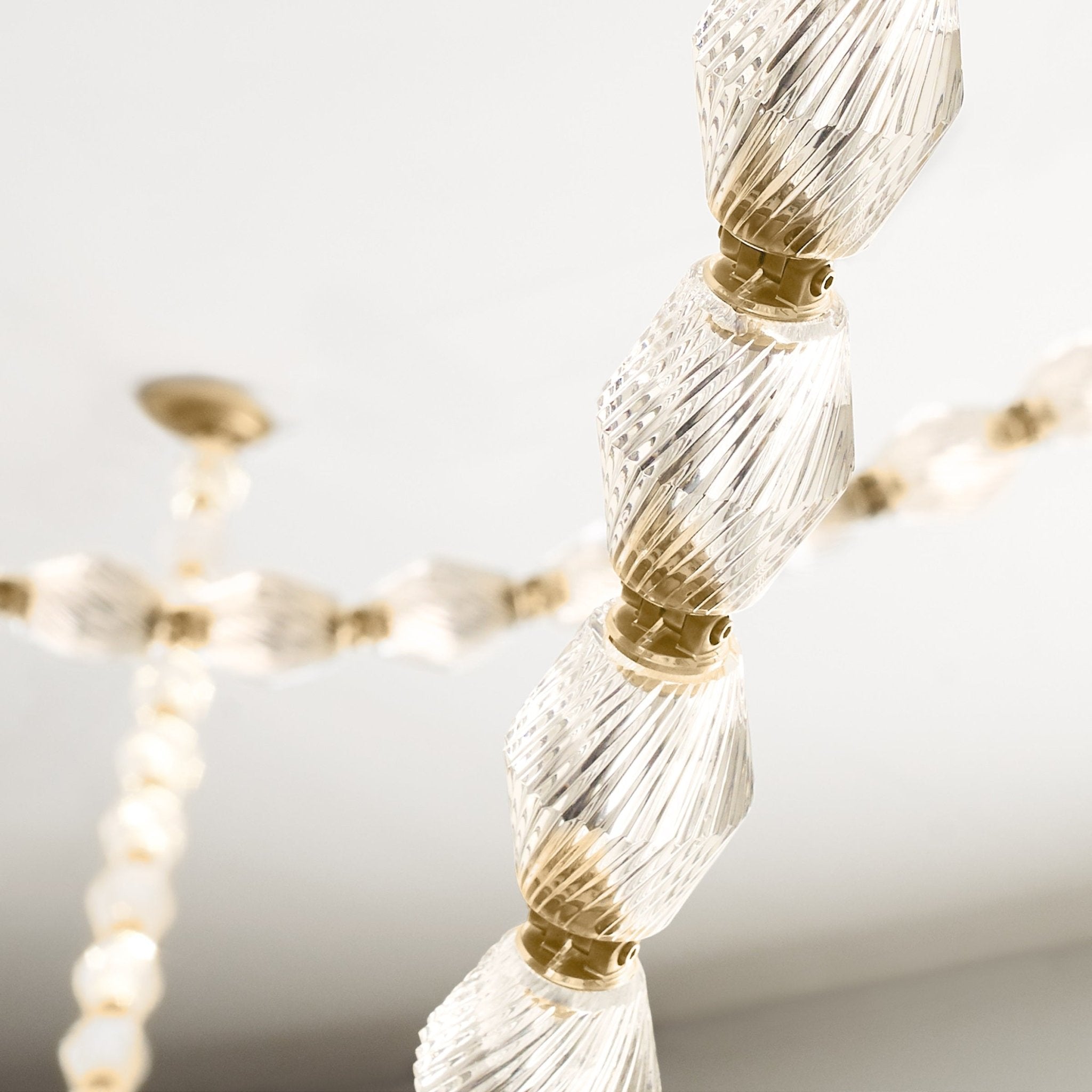 Pearlene Beaded Metal Chandelier - Blowlighting