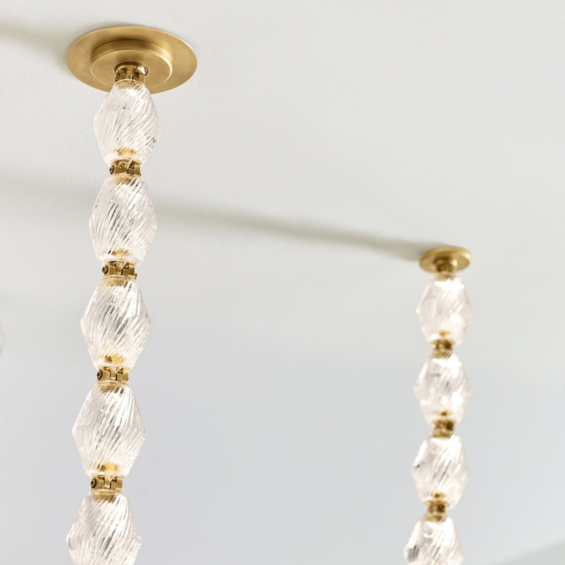 Pearlene Beaded Metal Chandelier - Blowlighting