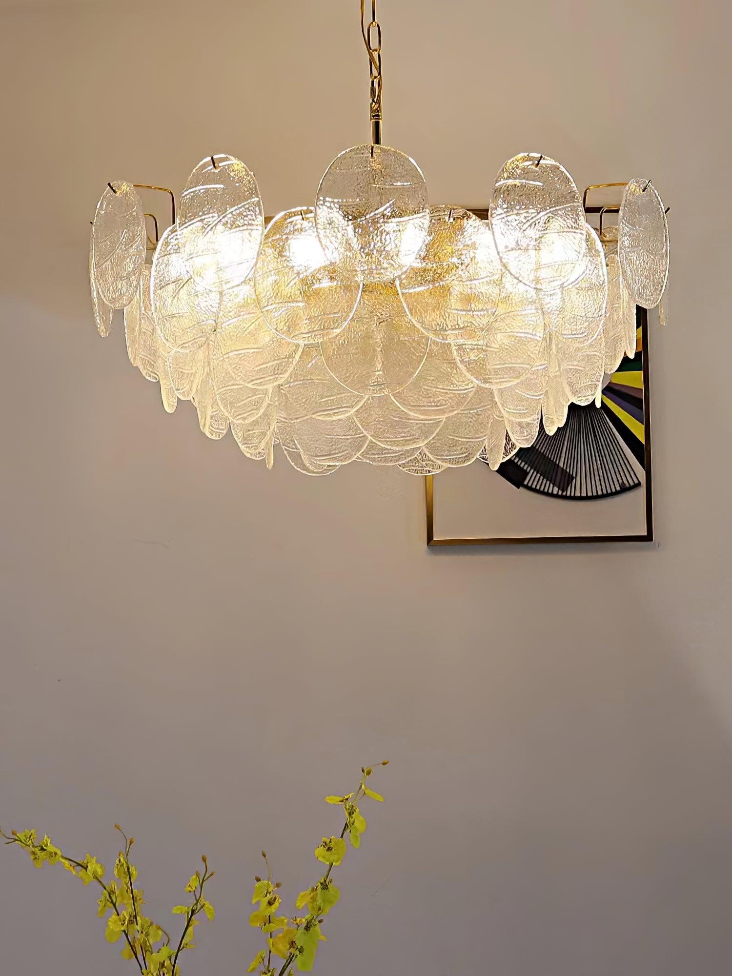 Glass Disc Chandelier - Blowlighting