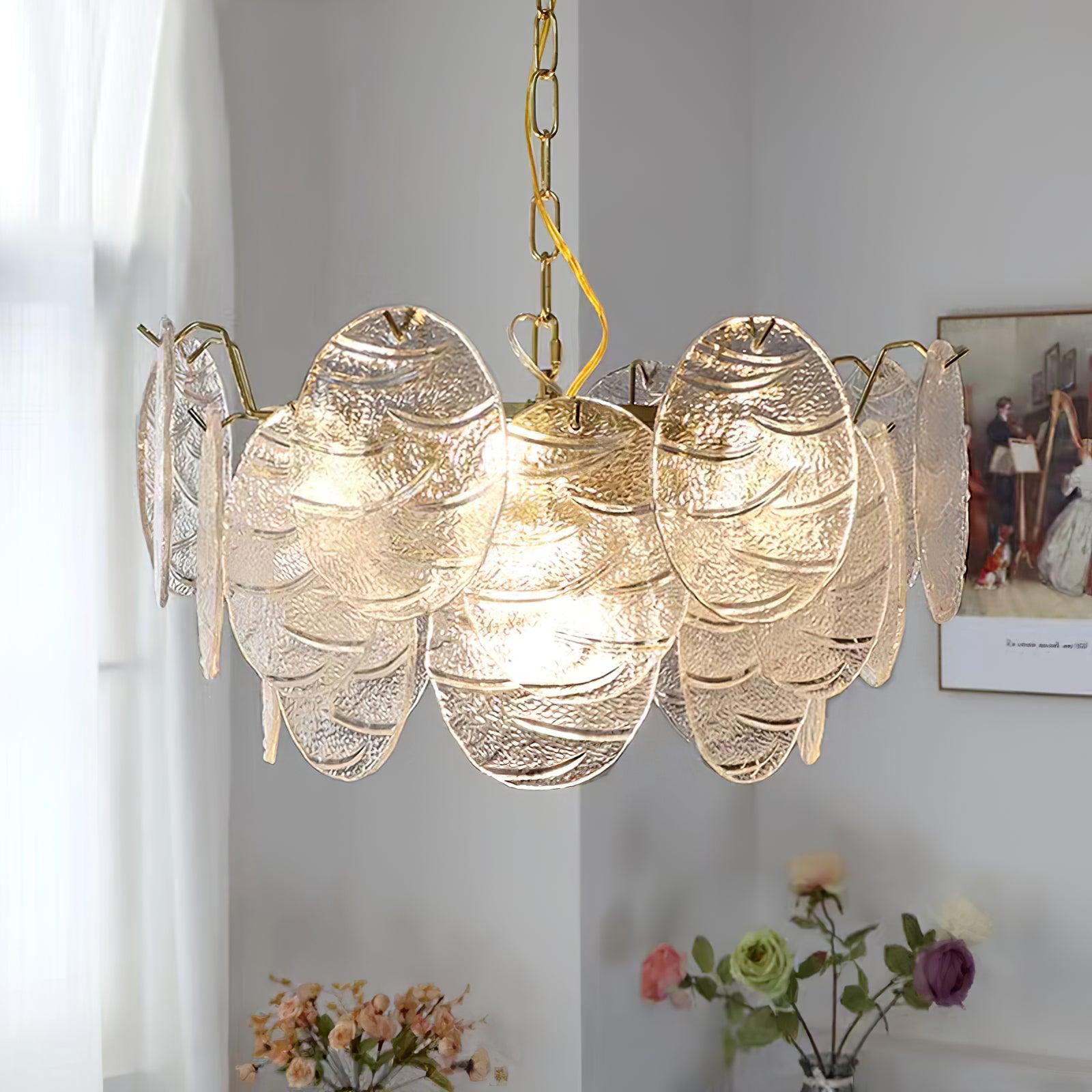 Glass Disc Chandelier - Blowlighting