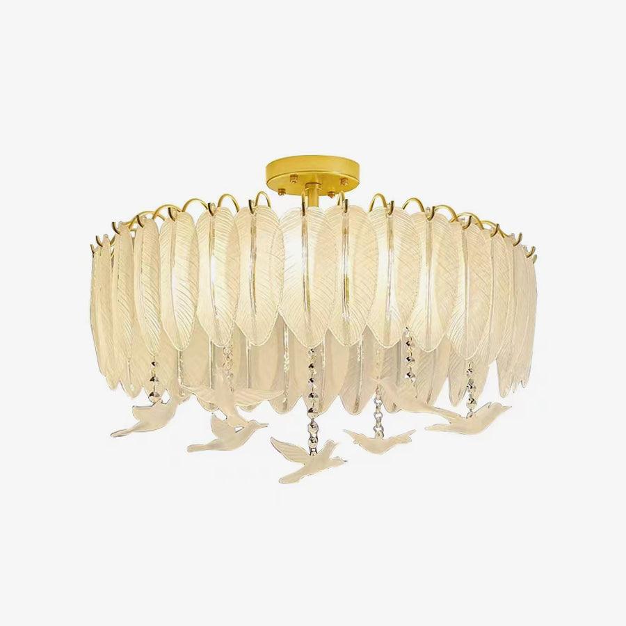 Glass Feather Ceiling Light - Blowlighting