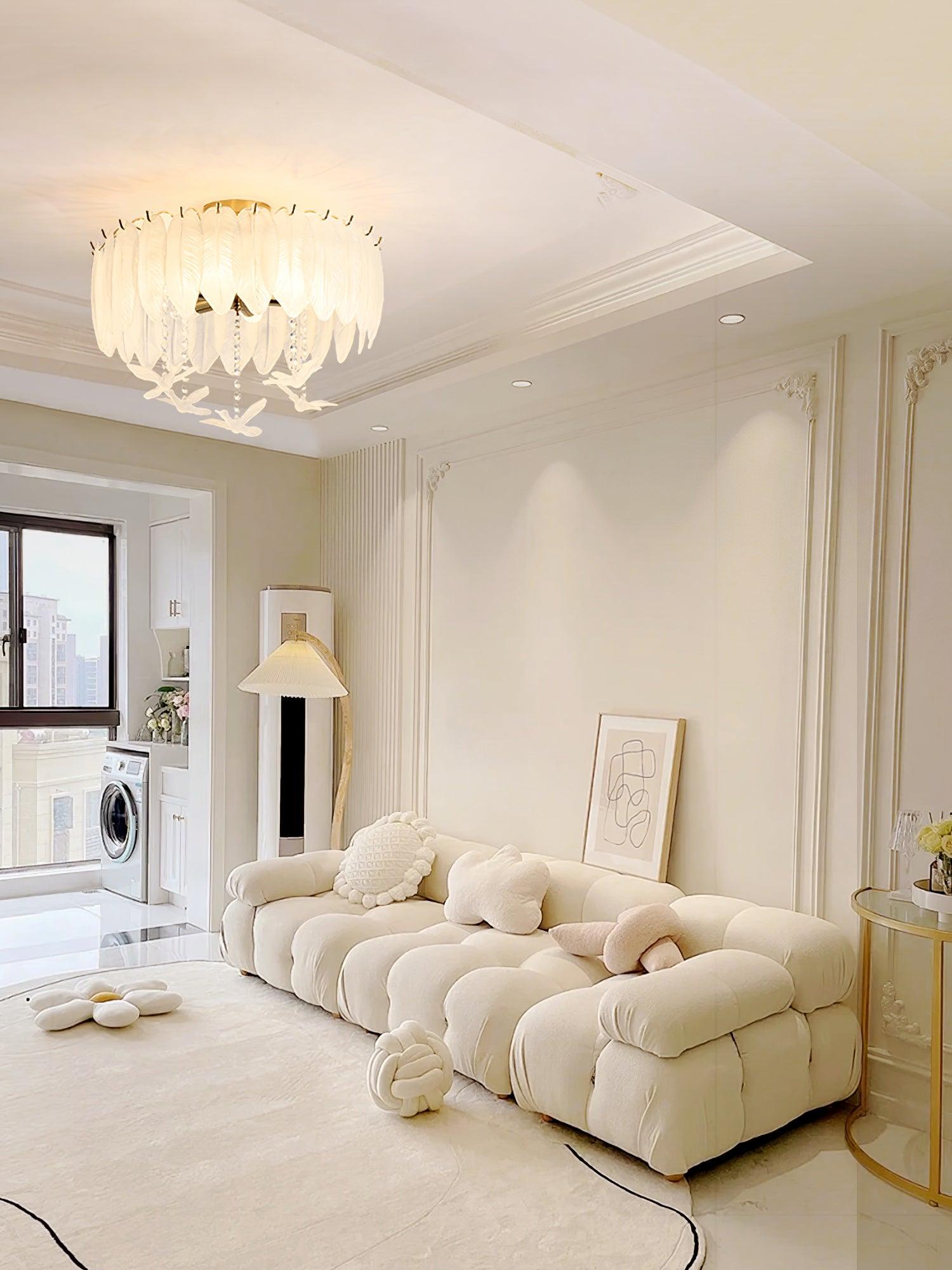 Glass Feather Ceiling Light - Blowlighting