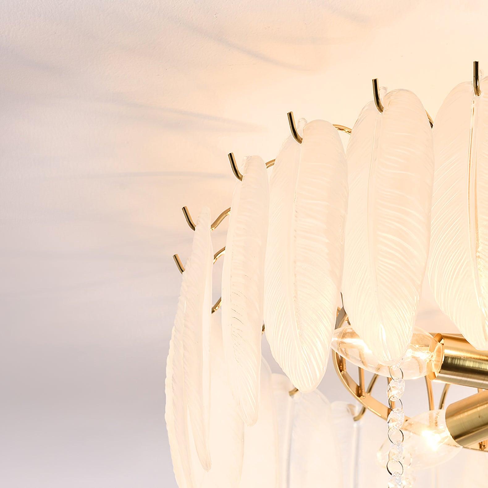 Glass Feather Ceiling Light - Blowlighting