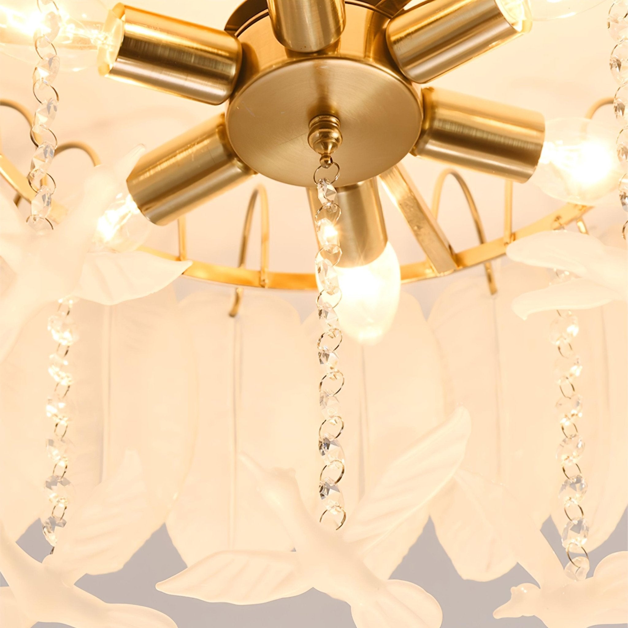 Glass Feather Ceiling Light - Blowlighting