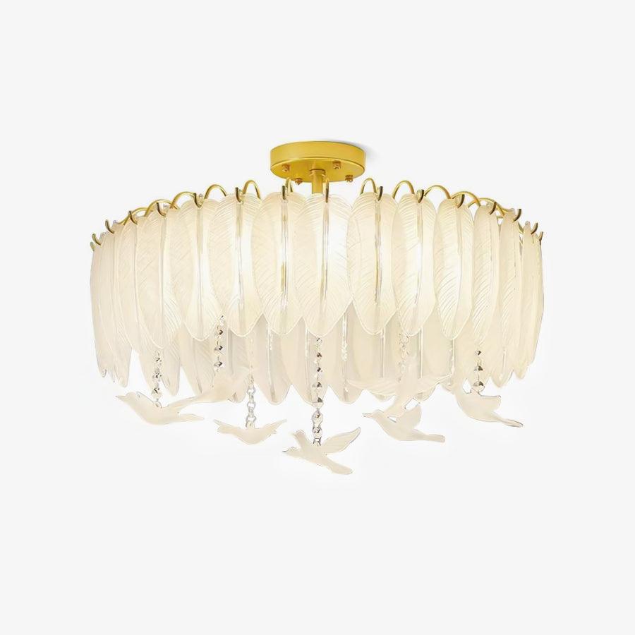 Glass Feather Ceiling Light - Blowlighting